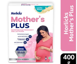 Mothers Plus Horlicks No Added Sugar Powder - Vanilla Flavour 500 gm (Refill Pack)