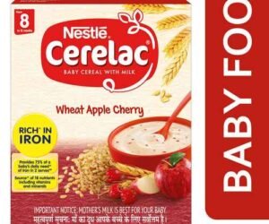 Nestle Cerelac Stage 2 (8 Months+) Powder - Wheat Apple Cherry 300 gm (Refill Pack)