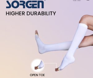 Sorgen Below Knee Anti Embolism White (XXLarge
