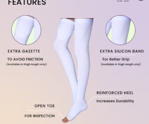 Sorgen Thigh Length Anti Embolism White (XXLarge)