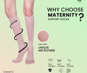 Sorgen Maternity Support Socks (XLarge, Beige)